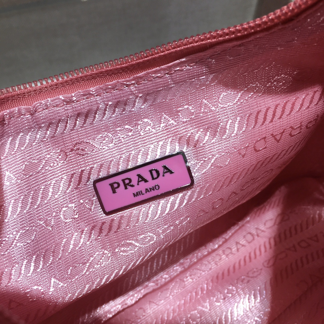 Prada Mini Re Nylon Re Edition 2000 Hobo Bag Handbag Pink 1NE515